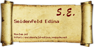 Seidenfeld Edina névjegykártya