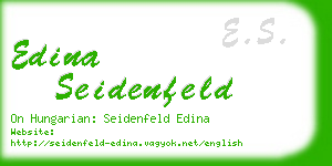 edina seidenfeld business card